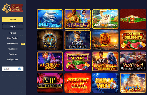 count monte crypto casino games