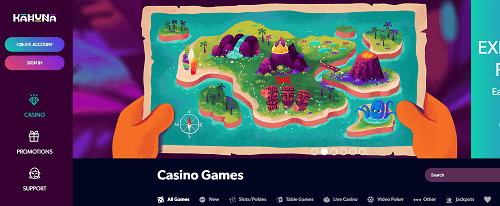 kahuna casino homepage