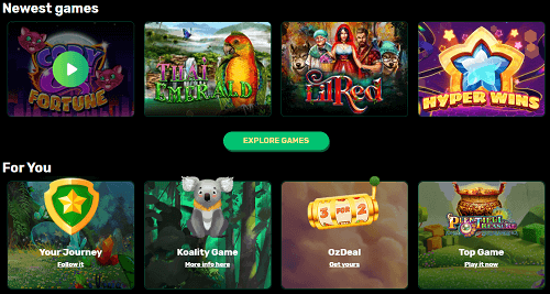 ozwin casino games