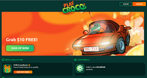 playcroco casino homepage
