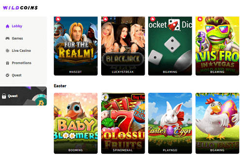 wild coins casino games