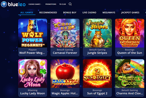 blueleo casino games