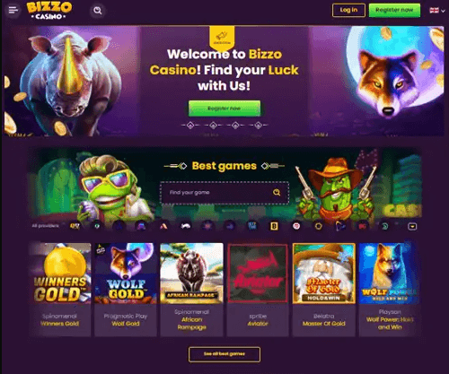 bizzo casino homepage