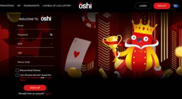 oshi casino homepage