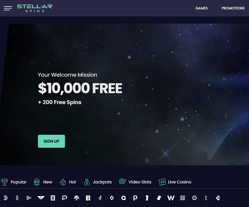 stellar spins casino homepage